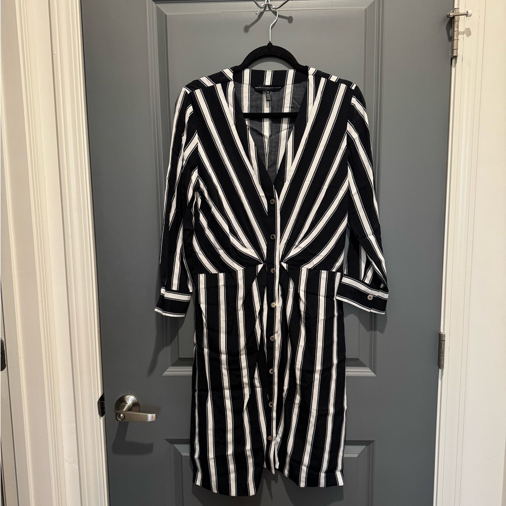 WHBM Vertical Striped Dress